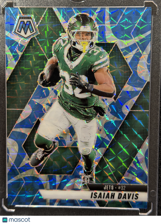 2025 Panini Mosaic Football Isaiah Davis #59 Blue Genesis