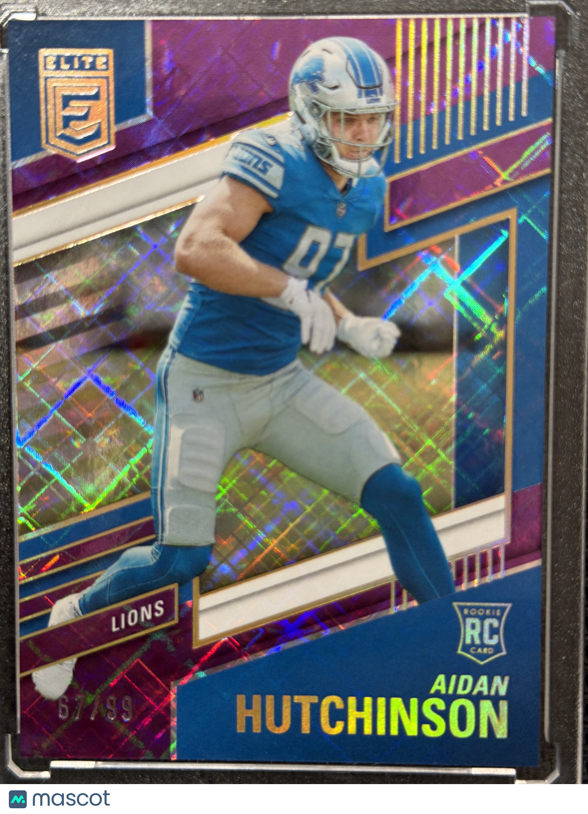 2022 Panini Donruss Elite Aidan Hutchinson #136 Purple /99 RC