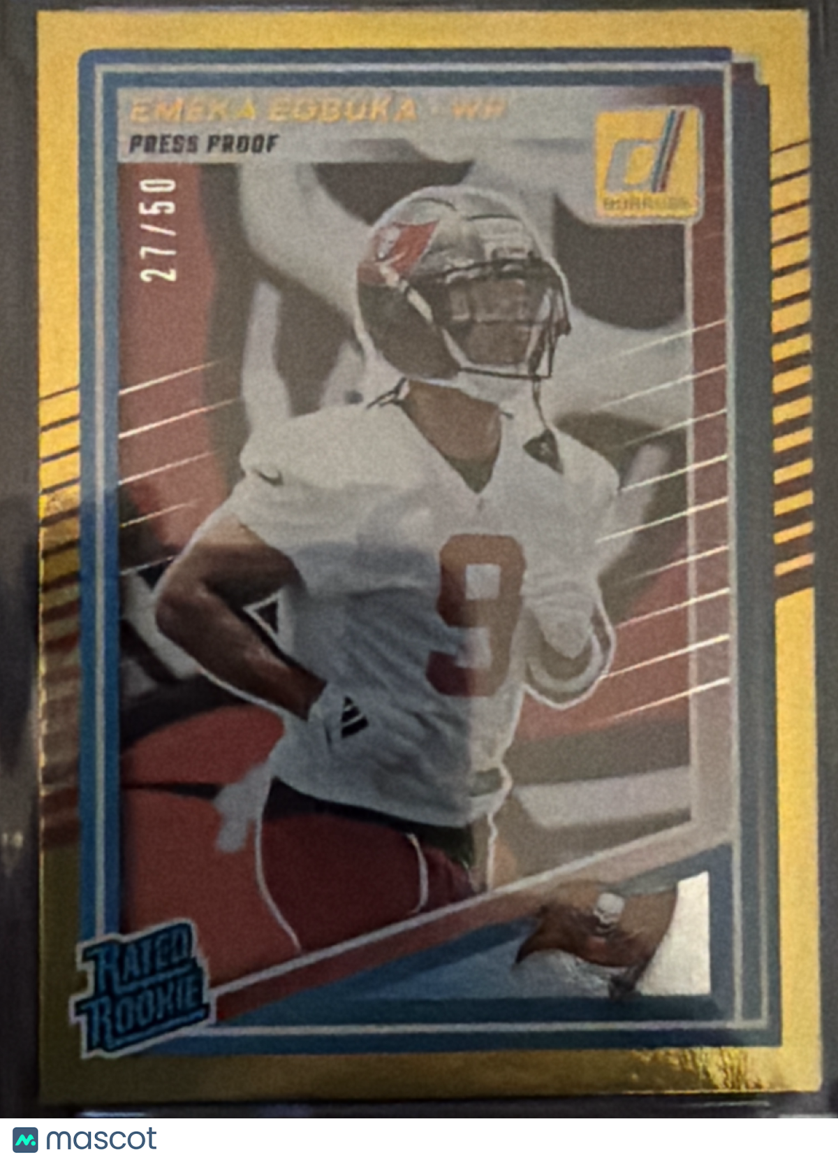 2025 Panini Donruss Emeka Egbuka #375 Press Proof Gold /50