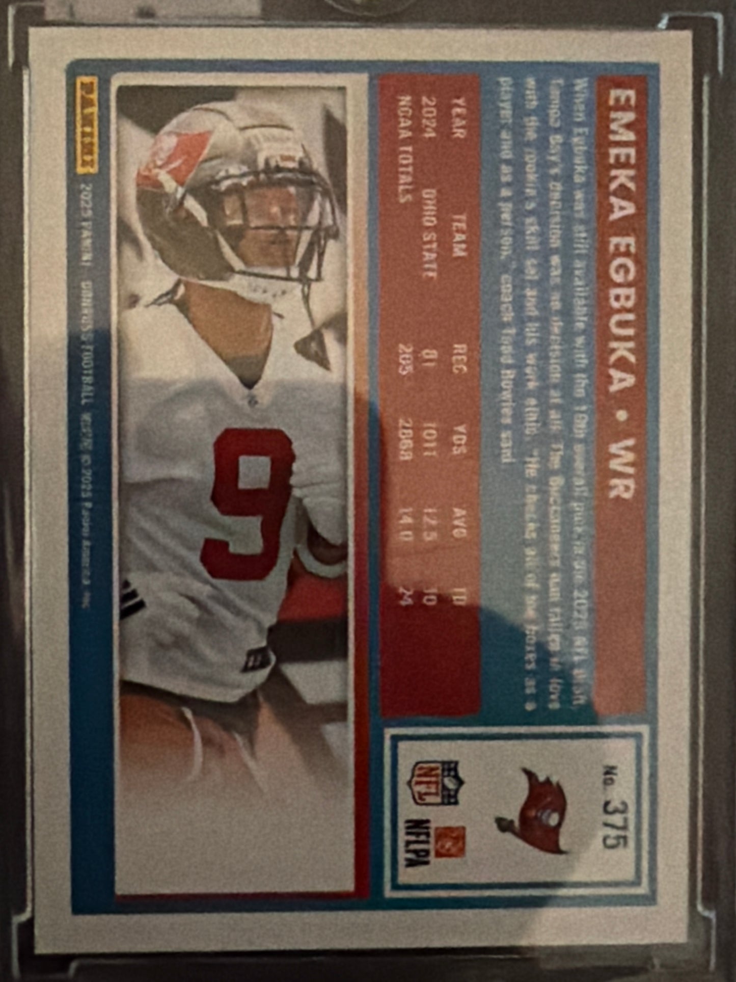 2025 Panini Donruss Emeka Egbuka #375 Press Proof Gold /50
