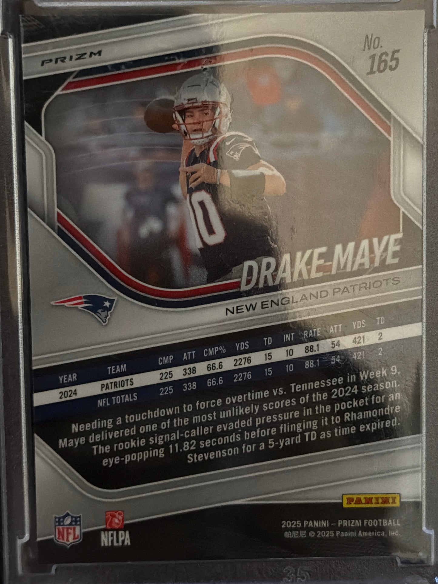 2025 Panini Prizm Football Drake Maye #165 Checkerboard
