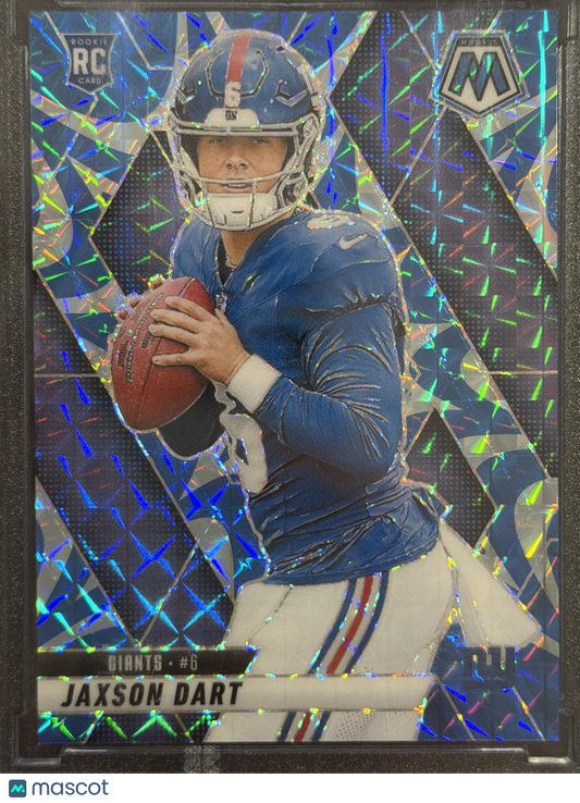 2025 Panini Mosaic Prizm Jaxson Dart #362 Blue Genesis RC
