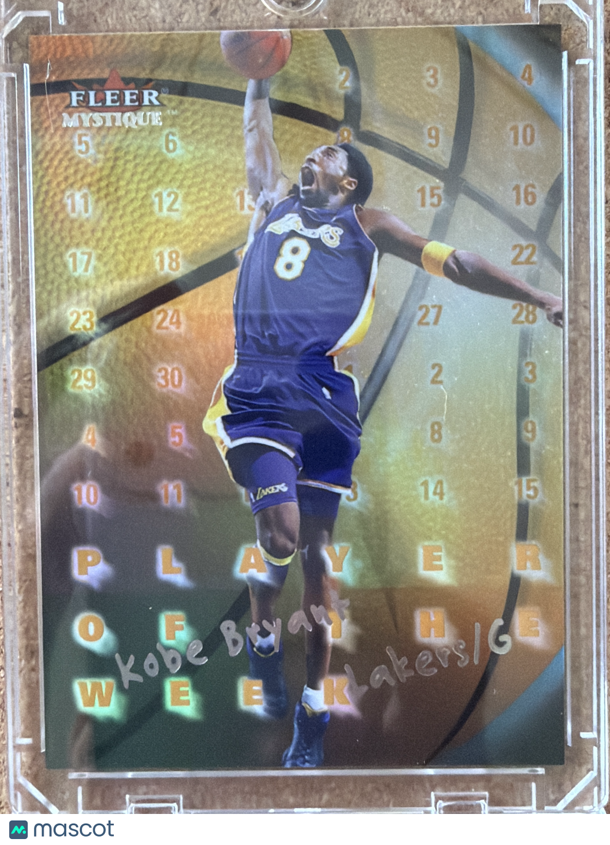 2000 Fleer Mystique Kobe Bryant #15 of 15 PW