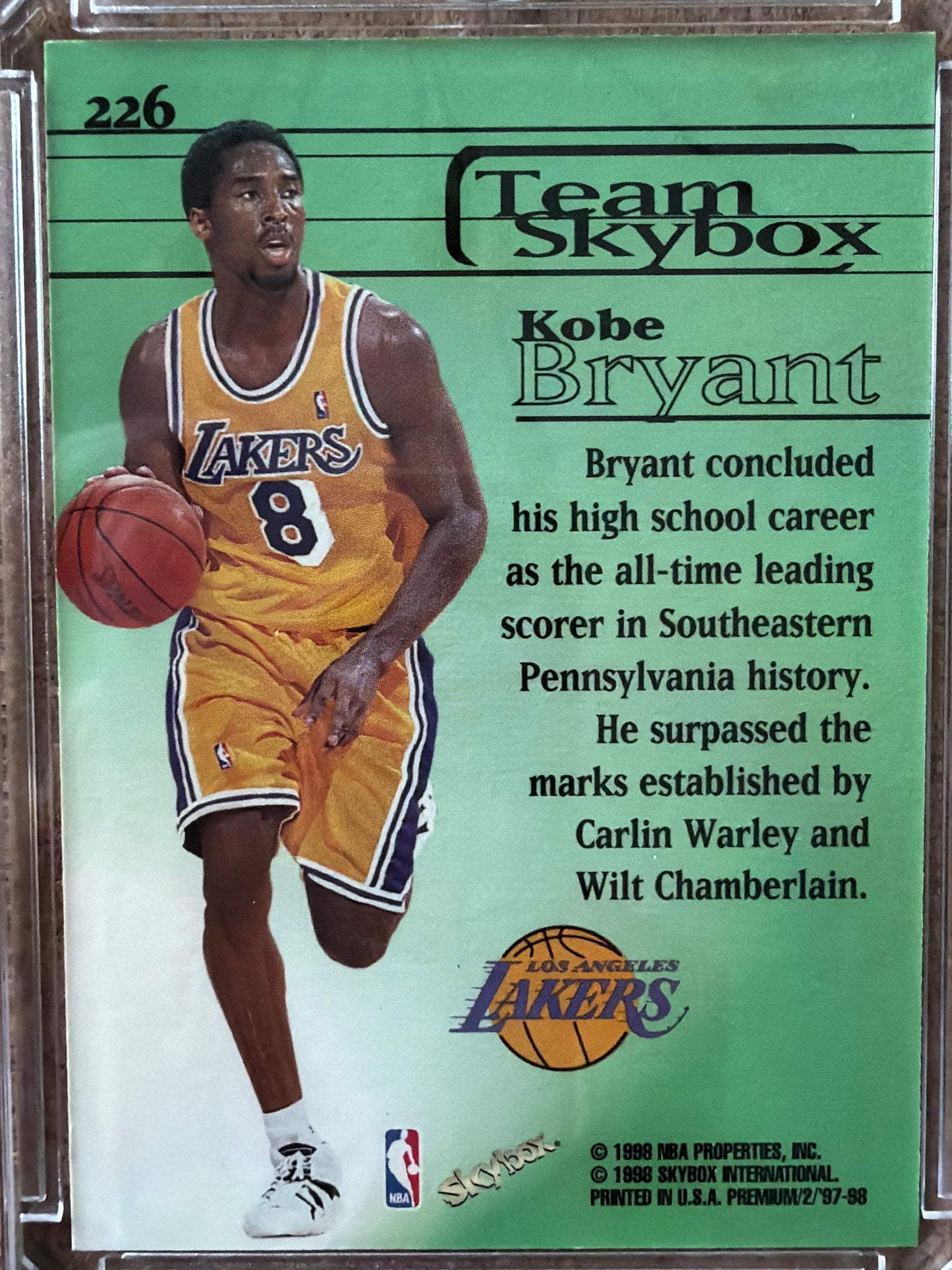 1998 SkyBox Premium Team SkyBox Kobe Bryant #226