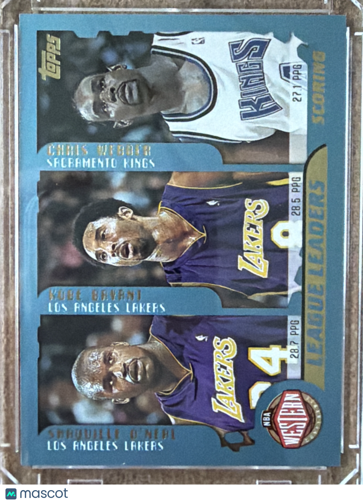 2001 Topps Chris Jerry Allen Shaquille O'Neal Kobe Bryant Vince Carter #215