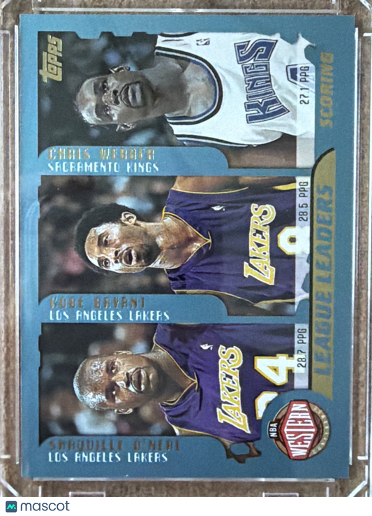 2001 Topps Chris Jerry Allen Shaquille O'Neal Kobe Bryant Vince Carter #215