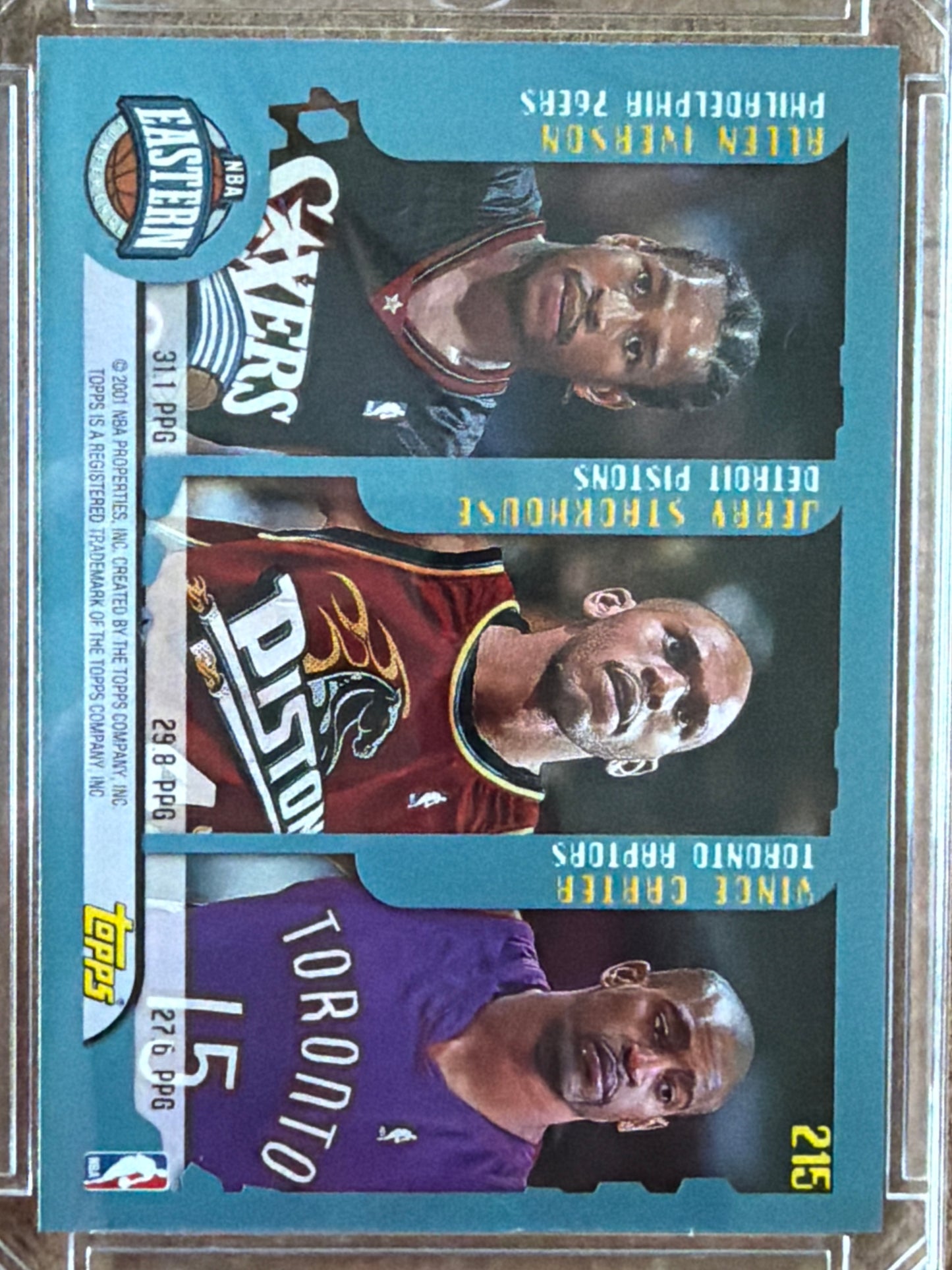 2001 Topps Chris Jerry Allen Shaquille O'Neal Kobe Bryant Vince Carter #215