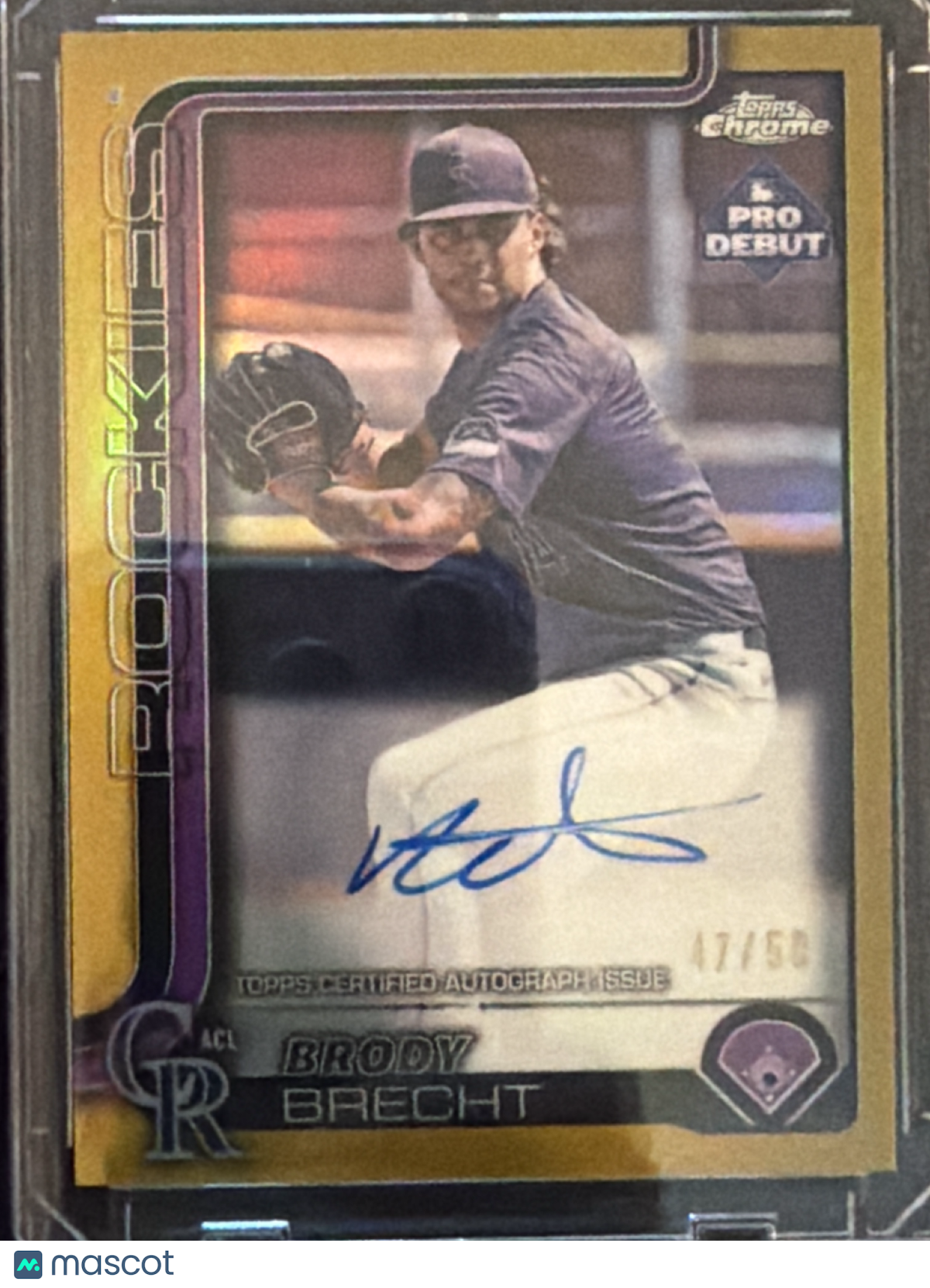 2024 Topps Chrome Pro Debut Brody Brecht #PDC-93 Gold Refractor /50