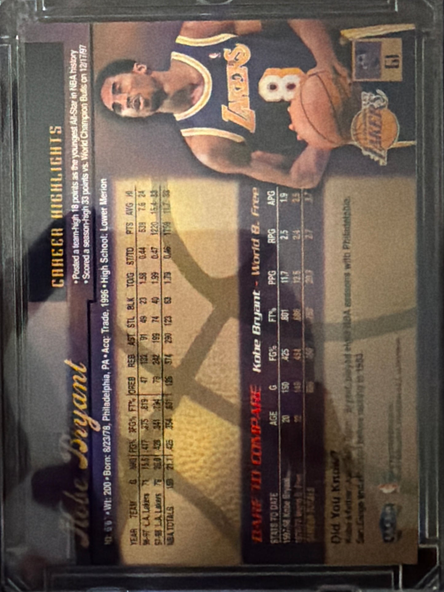 1998 Fleer Ultra Kobe Bryant #61 Base