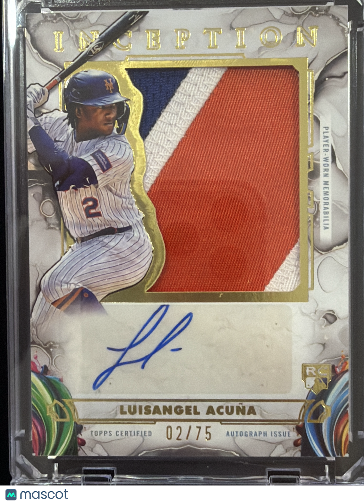 2025 Topps Luisangel Acuña #IAJP-LA /75 Player-Worn Memorabilia Jumbo Patch RC
