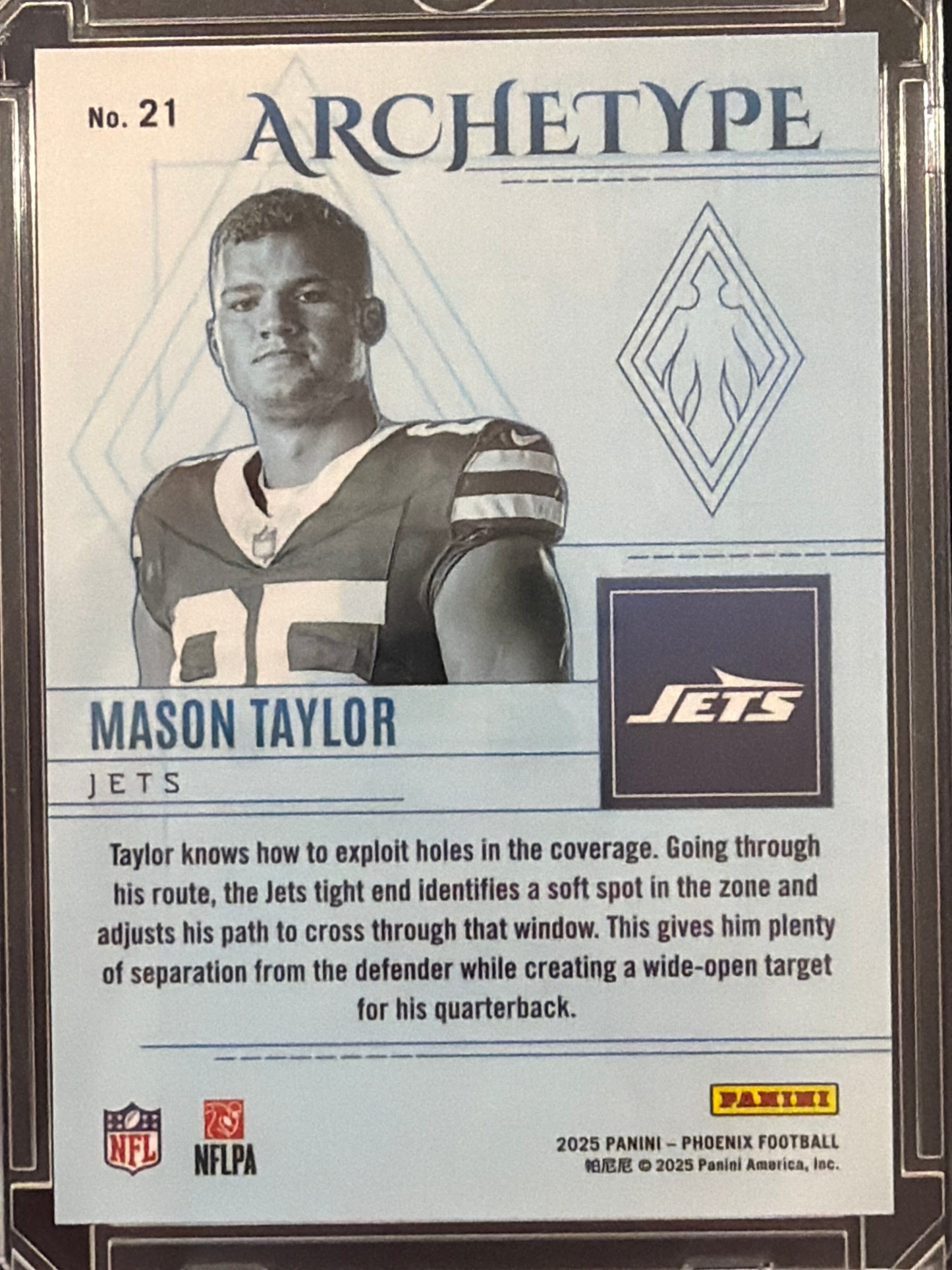 2025 Panini Phoenix Archetype Mason Taylor #21 Blue RC
