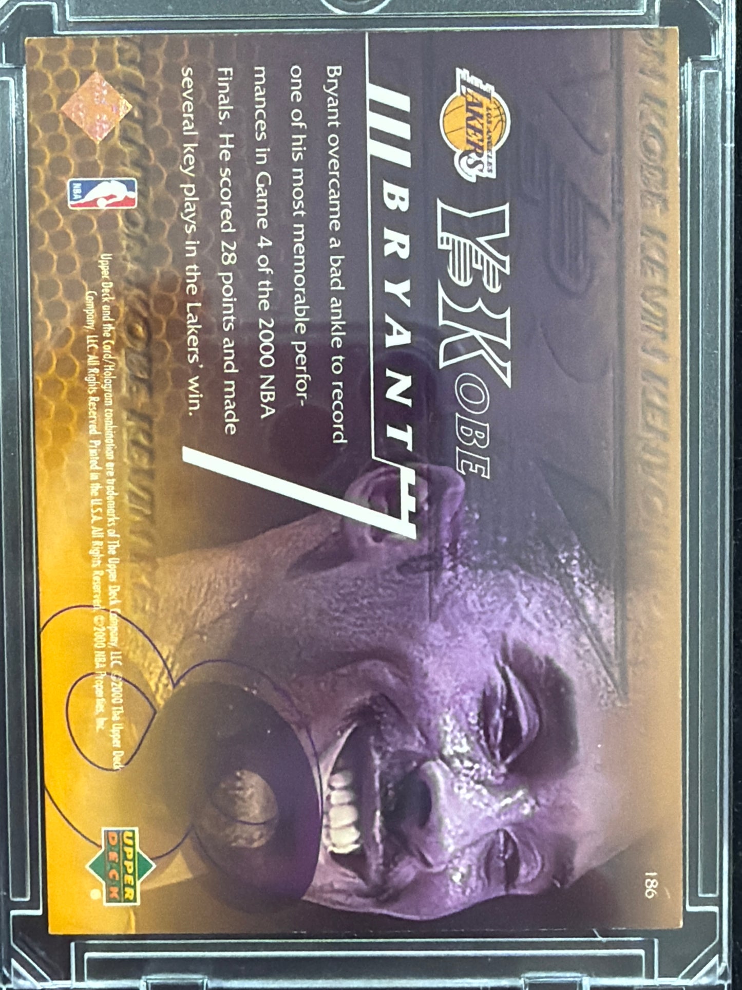 2000 Upper Deck Y2K Kobe Bryant #186