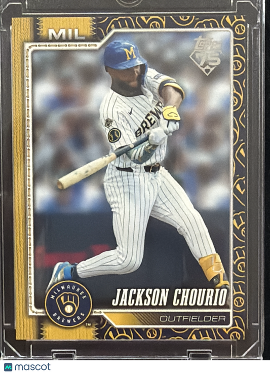 2026 Topps Series Two Jackson Chourio #448 Team Logo Gold Border