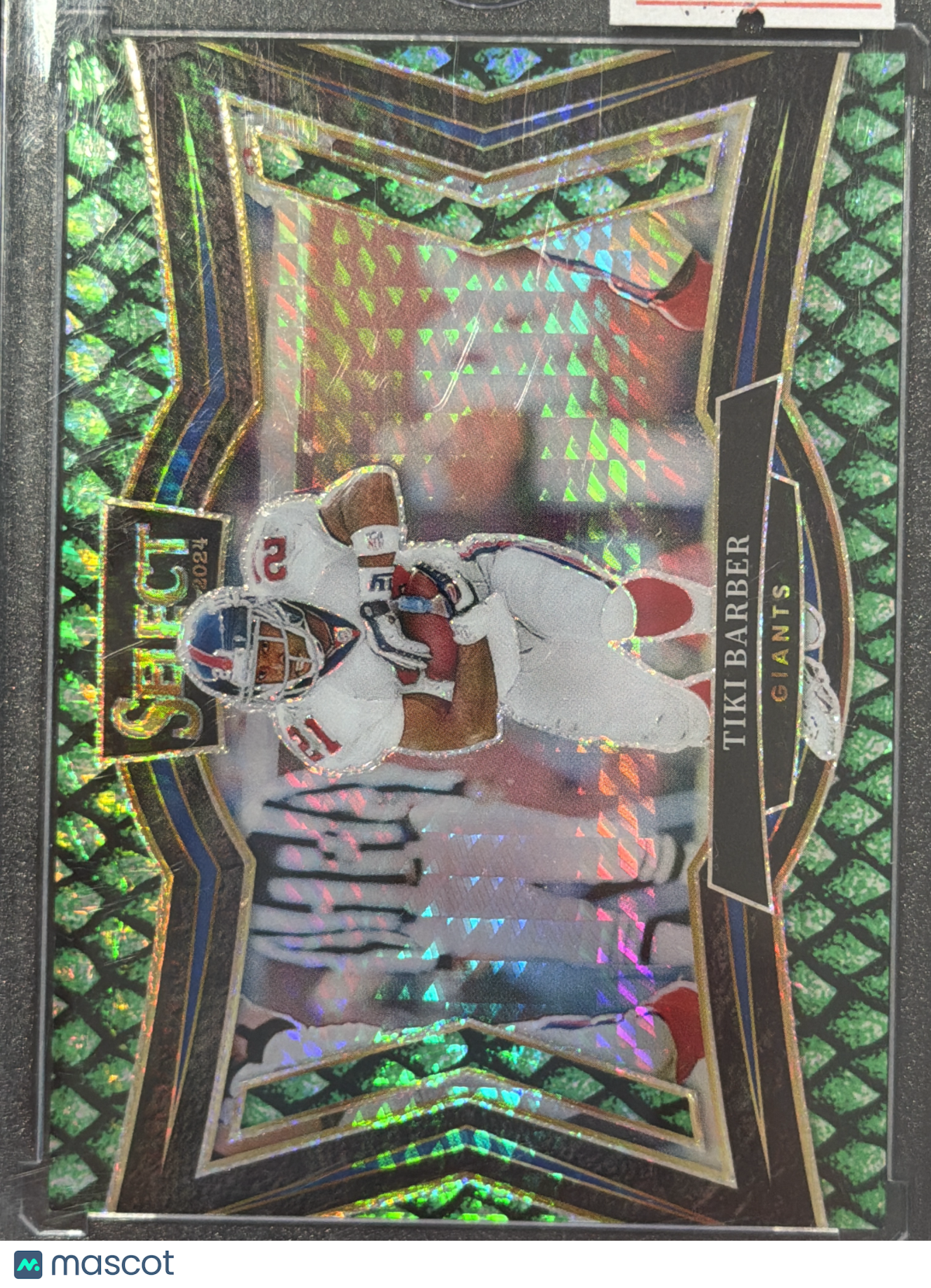 2025 Panini Select Prizm Field Level Tiki Barber #451 Green Snakeskin /70
