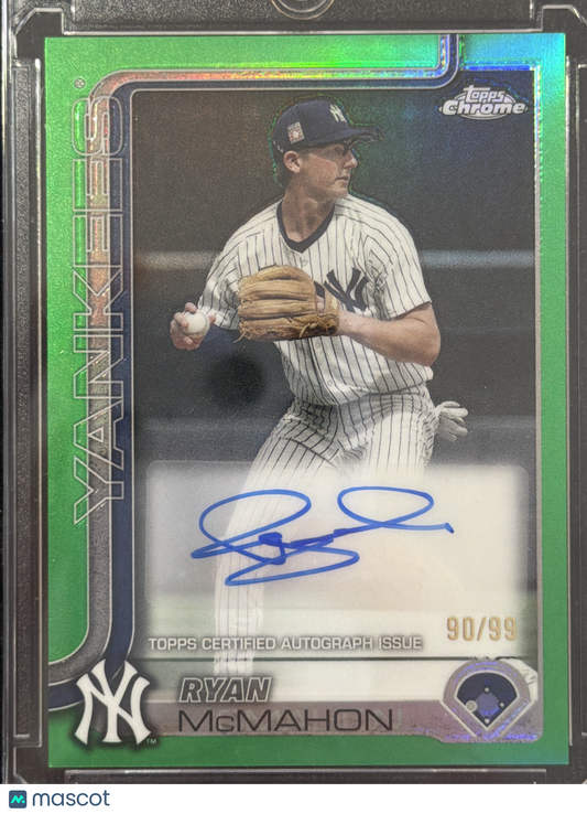 2025 Topps Chrome Ryan McMahon #AC-RM Green Refractor /99