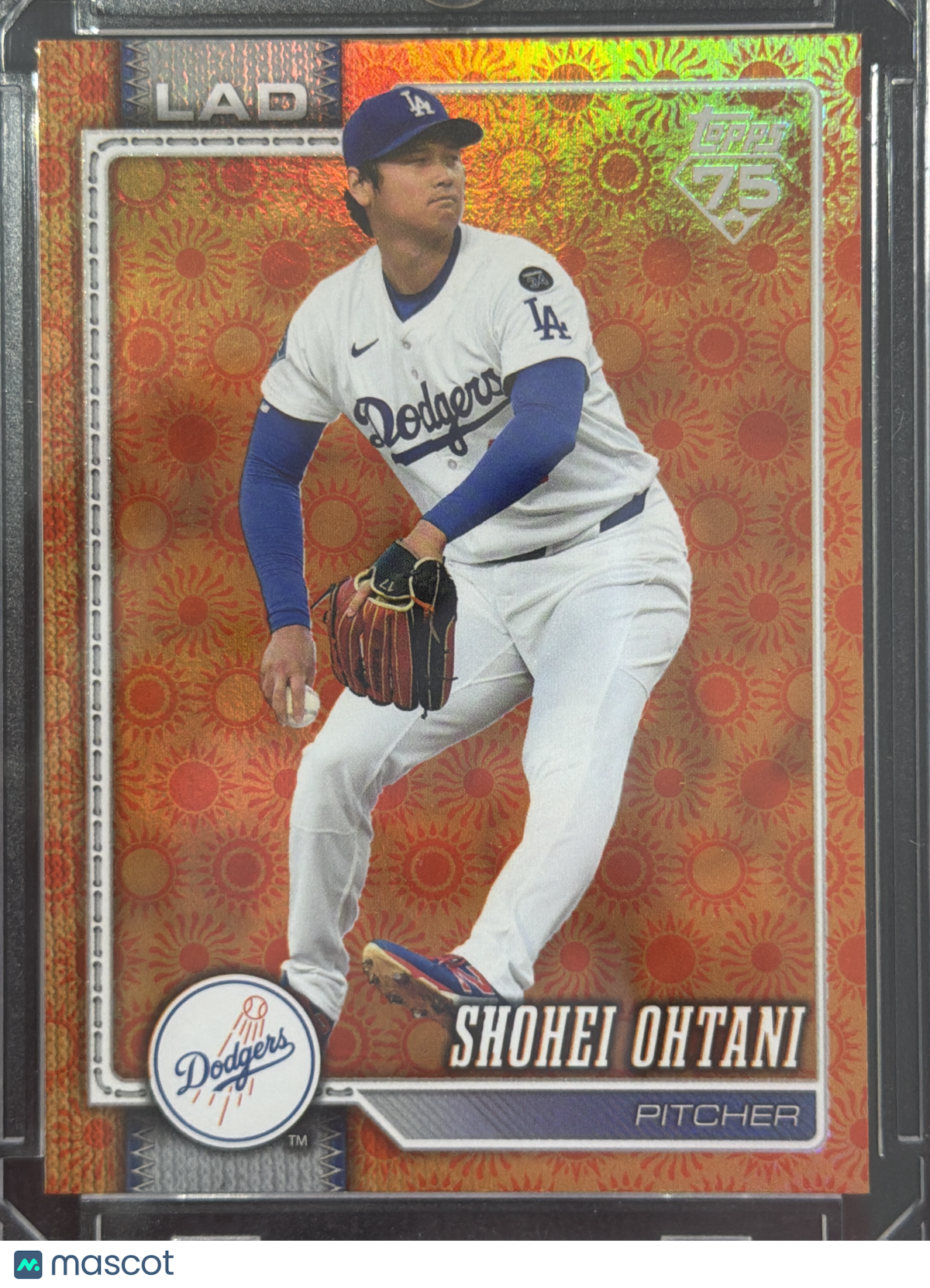 2001 Topps Series 2 Shohei Ohtani #500 Orange Sunburst Foil