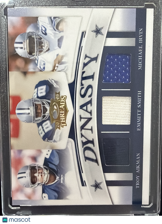 2008 DonrussTroy Aikman Michael Irvin Emmitt Smith #D-5 /250 Triple Jersey Patch