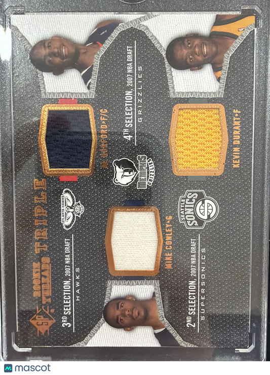 2008 Upper Deck SP  Kevin Durant Al Horford Mike Conley #TRT-DHC Memorabilia