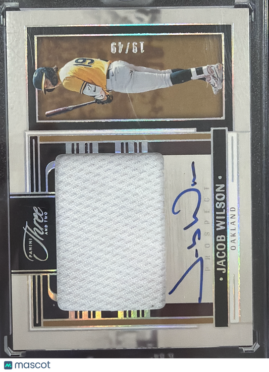 2024 Panini Three and Two Jacob Wilson #PJA-JW Jersey Patch Memorabilia
