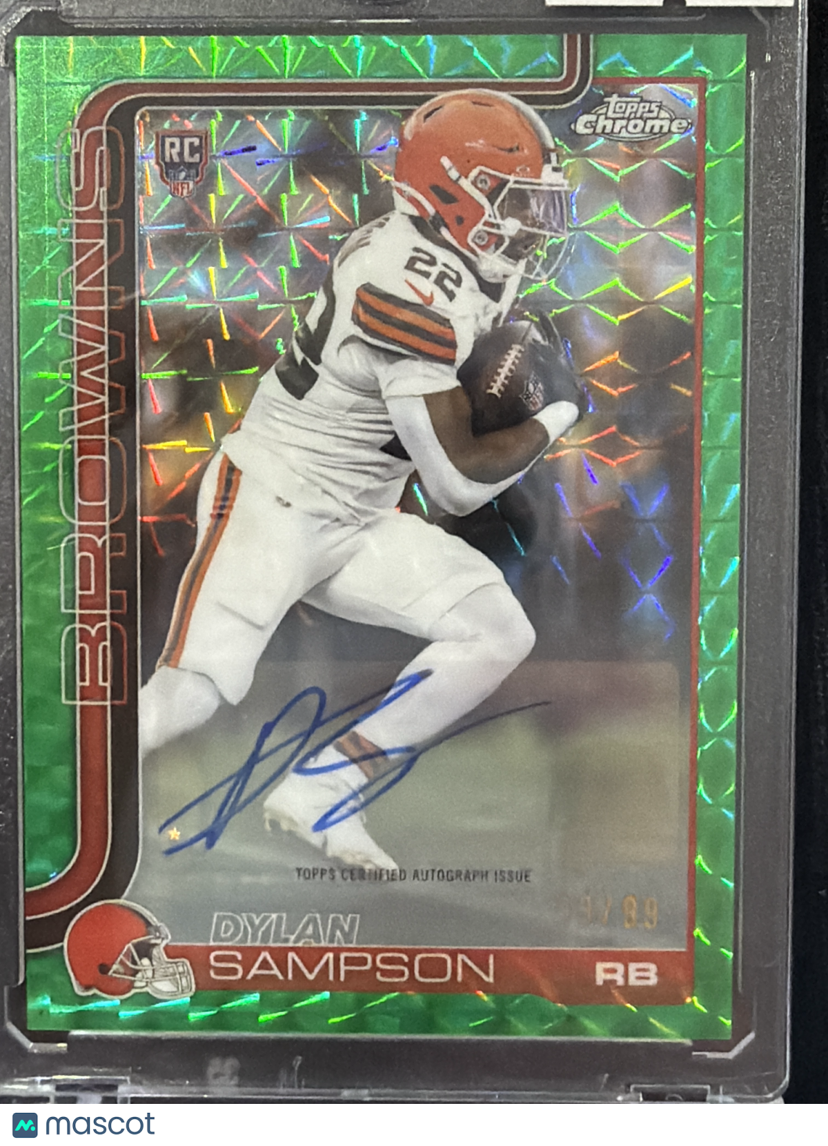 2025 Topps Chrome Dylan Sampson #RA-DSA Green RayWave /99 RC