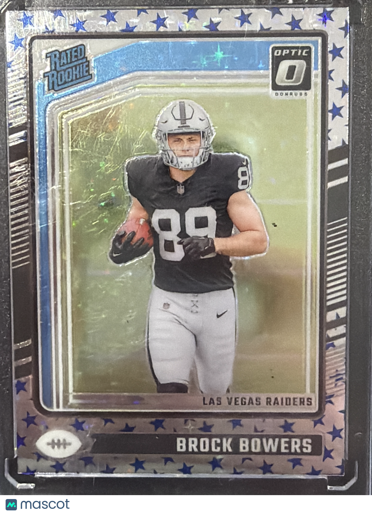2024 Panini Donruss Optic Prizm Brock Bowers #215 Blue Stars