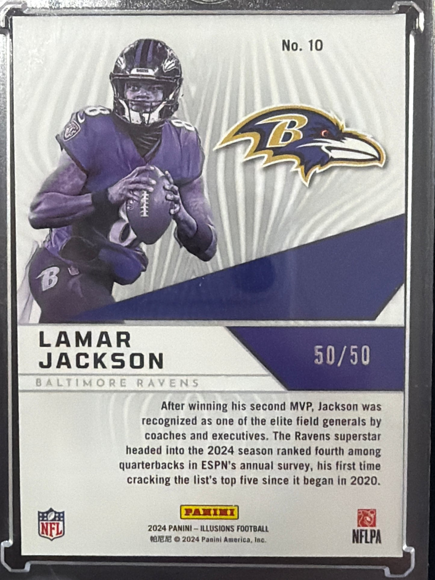 2024 Panini Illusions Amazing Lamar Jackson #10 /50