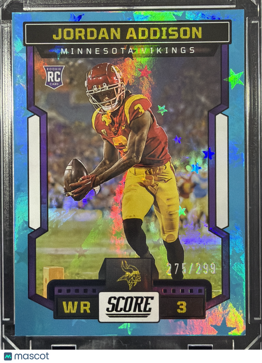 2023 Panini Score Football Jordan Addison #346 Stars /299 RC