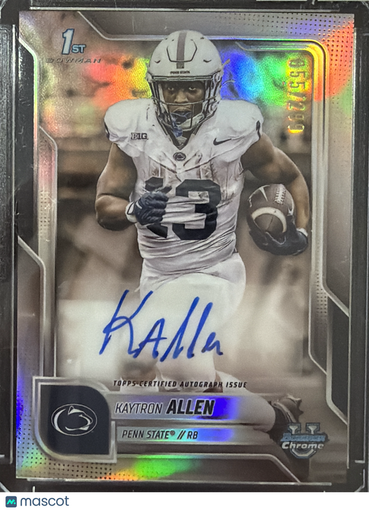 2025 Bowman University Chrome Football Kaytron Allen #BCA-KA Refractor