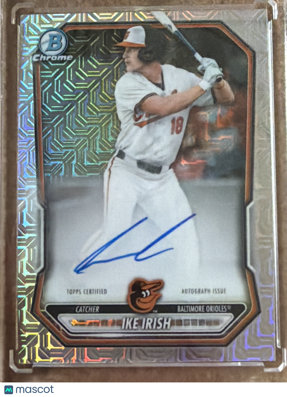 2025 Topps Bowman Chrome Ike Irish #BMA-II Mojo Refractor