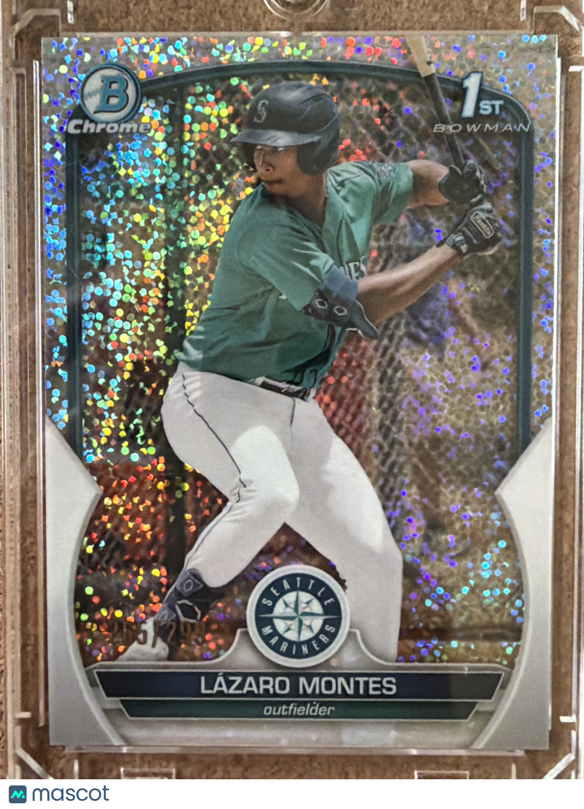 2023 Bowman Chrome Lázaro Montes #BCP-58 Speckle Refractor /299 1st Bowman