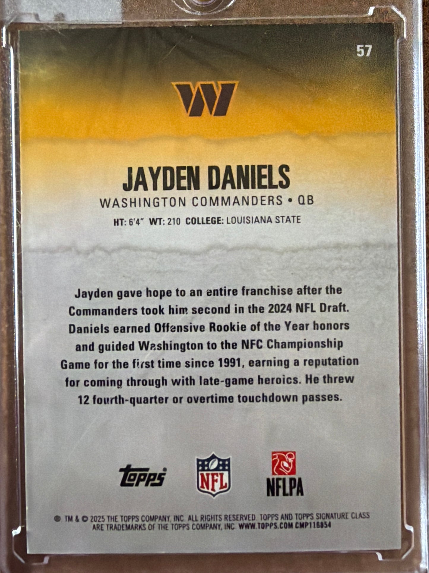 2025 Topps Signature Class Jayden Daniels #57 /25
