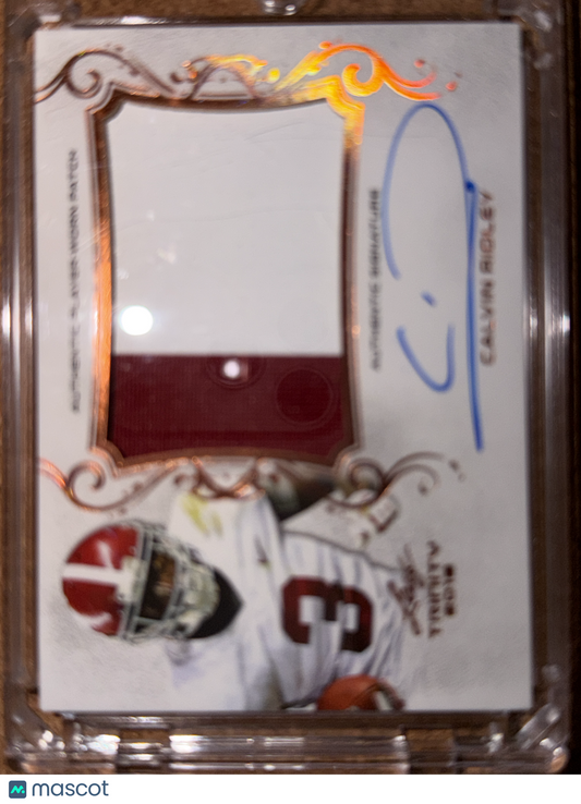 2018 Leaf Trinity Calvin Ridley #PA-CR1 Authentic Player-Worn Patch