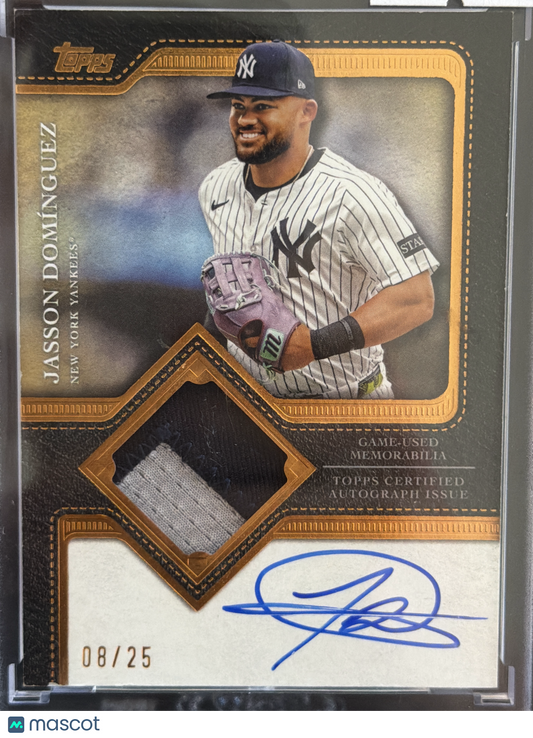 2025 Jasson Domínguez 25 Autograph Issue Patch Game-Used Memorabilia