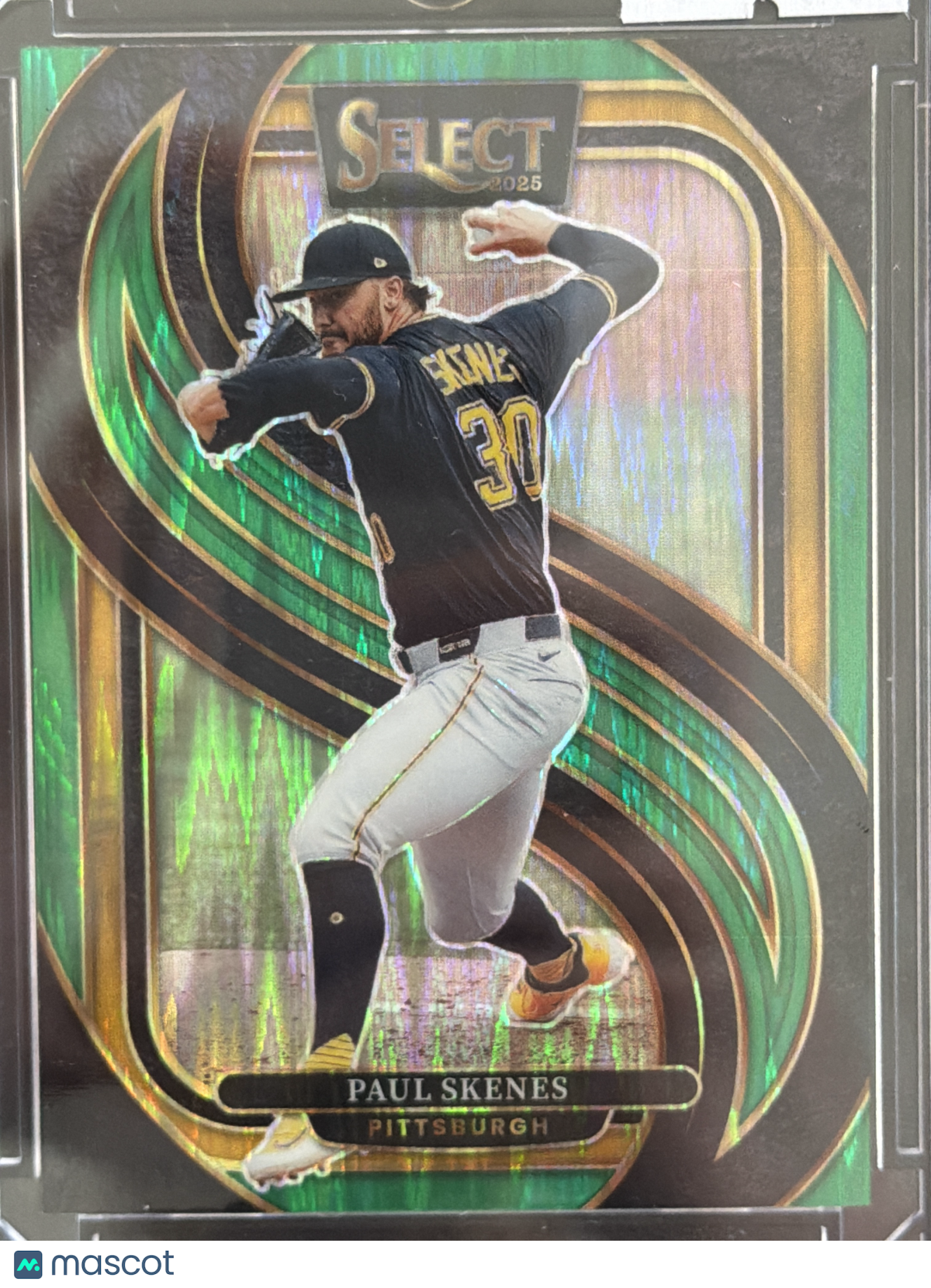 2025 Panini Select Prizm Premier Level Paul Skenes #196 Green Scope Green Scope