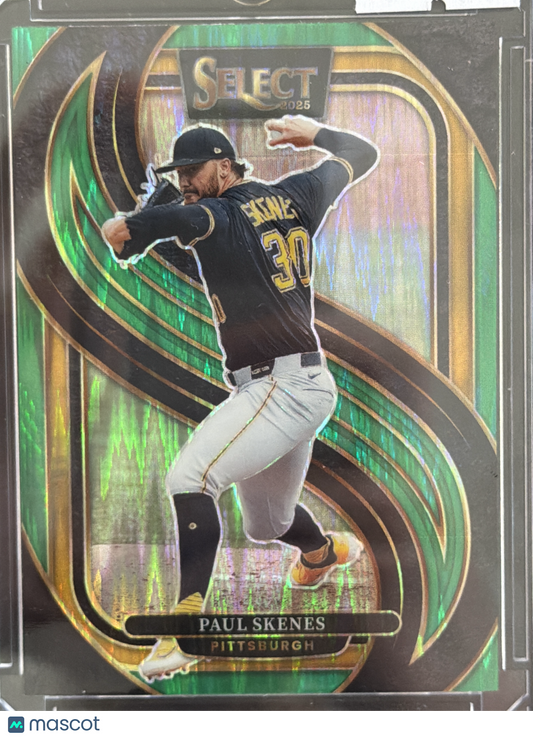 2025 Panini Select Prizm Premier Level Paul Skenes #196 Green Scope Green Scope