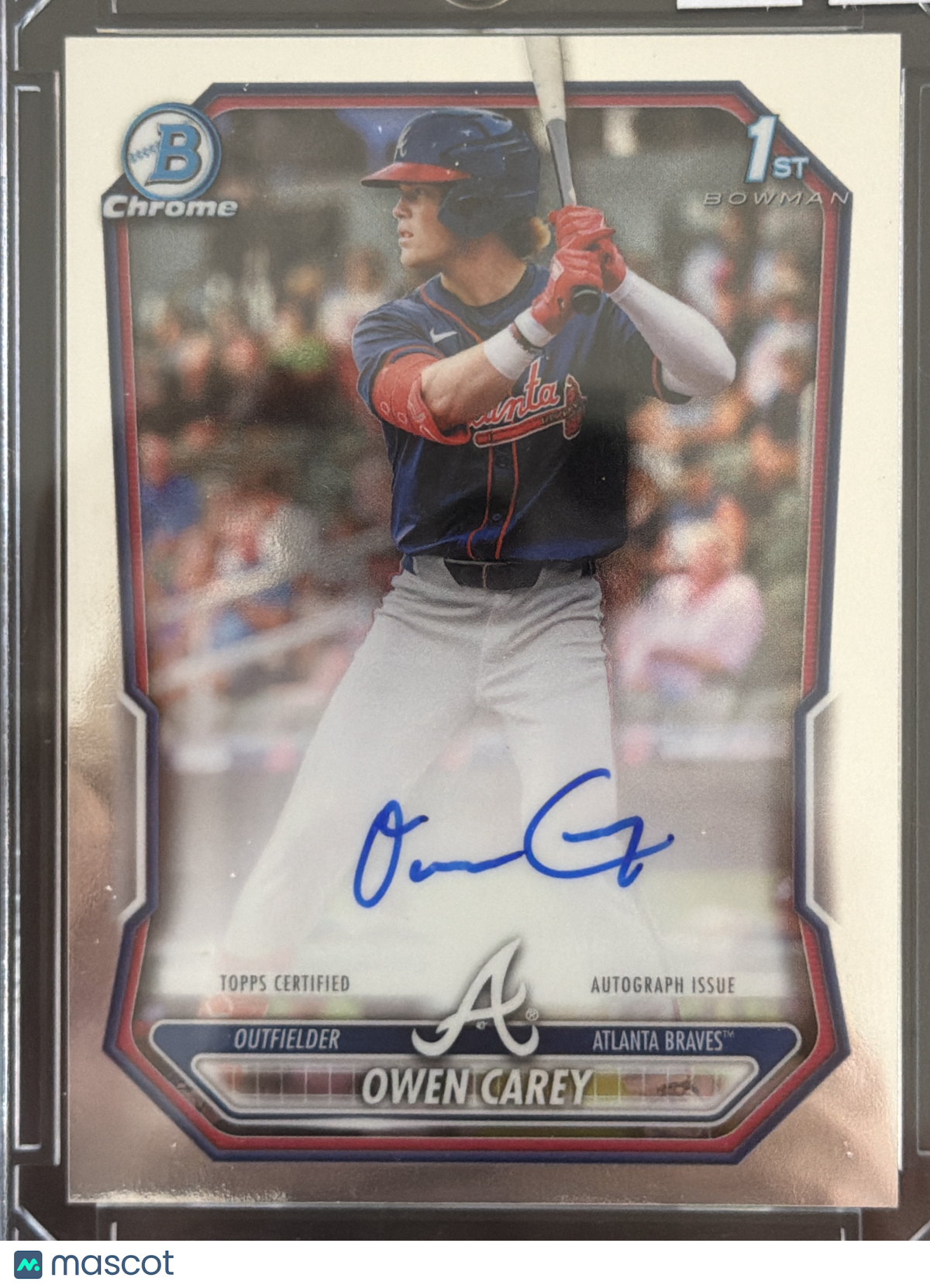 2025 Topps Bowman Chrome Owen Carey #CPA-OC 1st Bowman