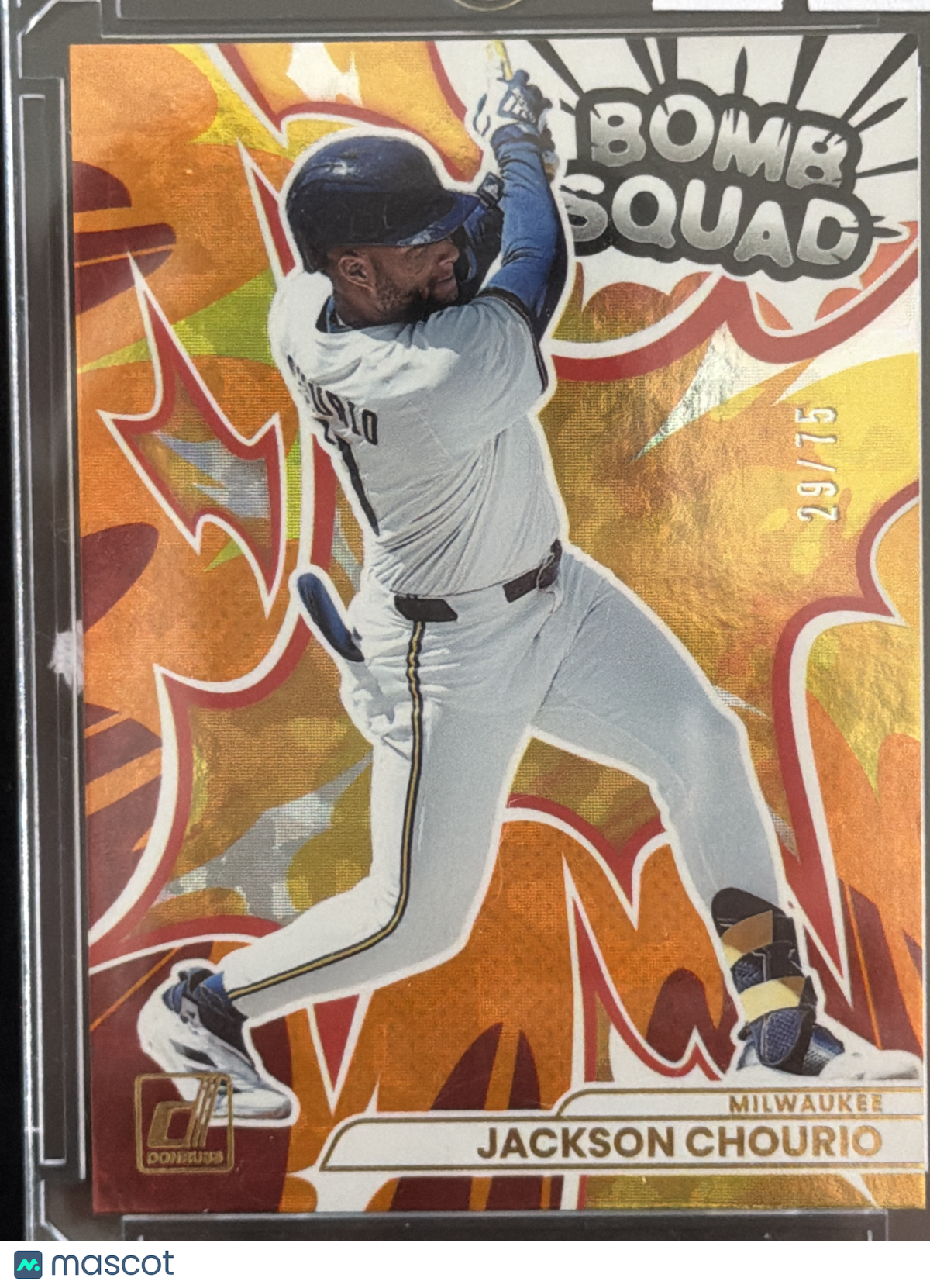 2026 Panini Donruss Bomb Squad Jackson Chourio #4 Orange Holo /75