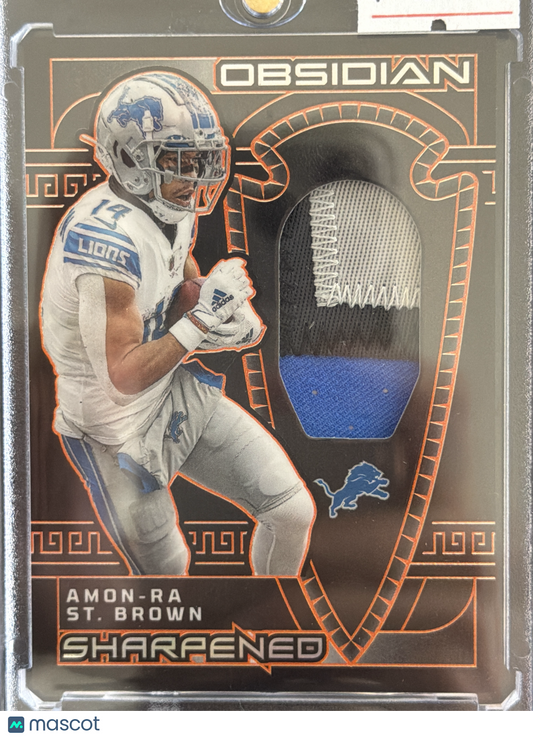 2024 Amon-Ra St. Brown #SSW-AST Electric Etch Orange /49 Patch Memorabilia