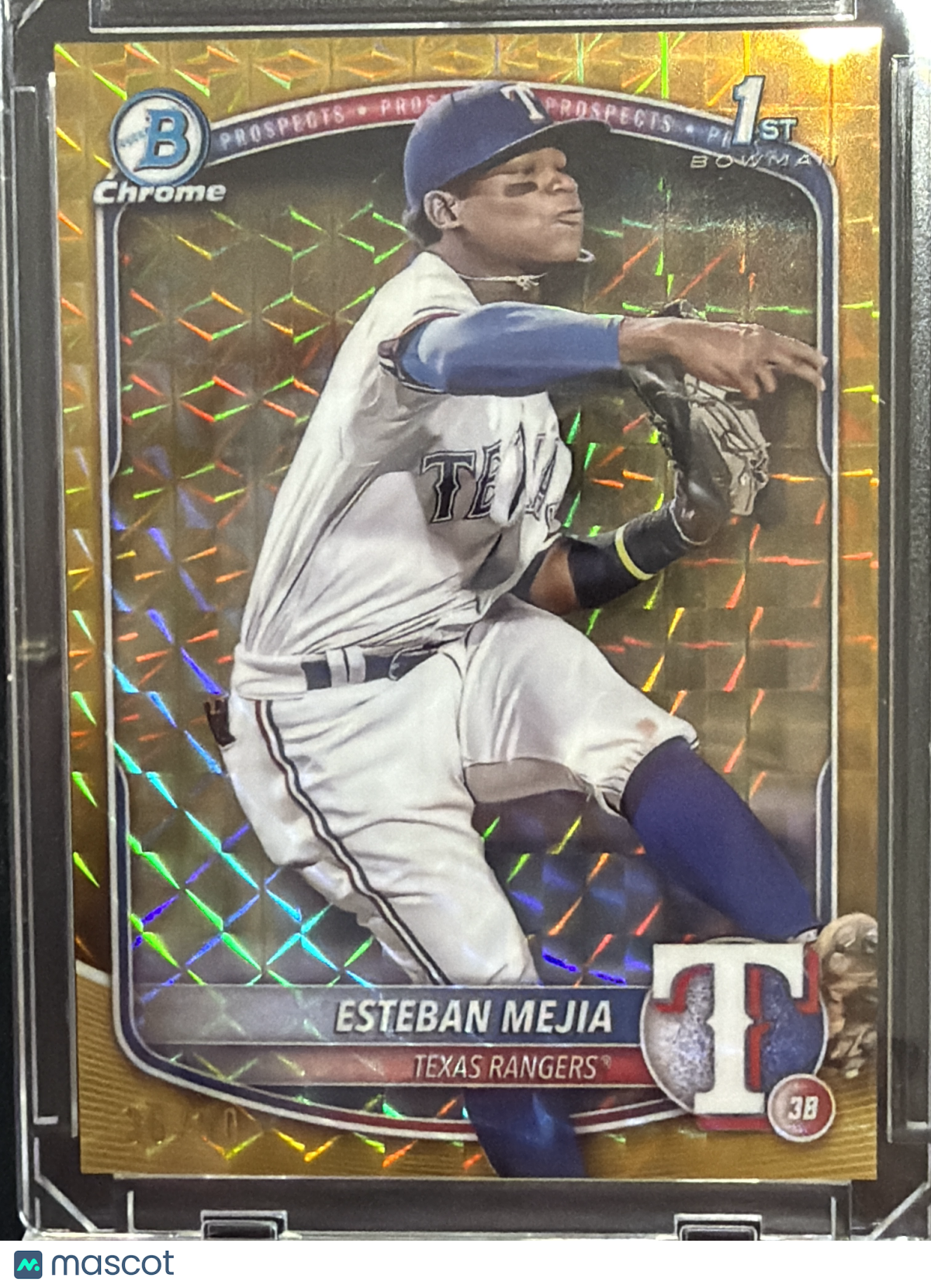 2024 Bowman Chrome Esteban Mejia #BCP-9 Yellow Sapphire
