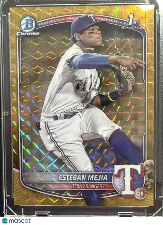 2024 Bowman Chrome Esteban Mejia #BCP-9 Yellow Sapphire
