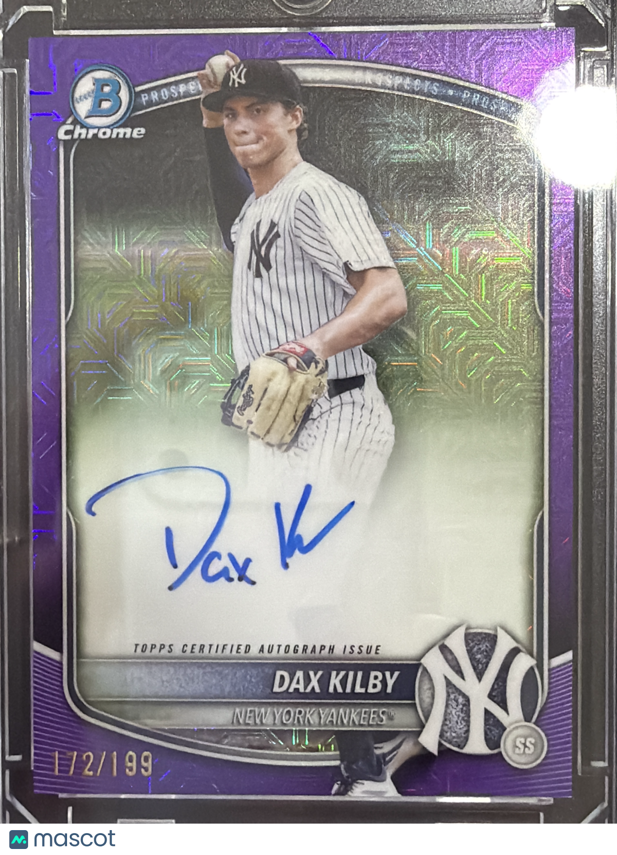 2025 Bowman Chrome Dax Kilby #BMA-DK Purple Mojo Refractor /199