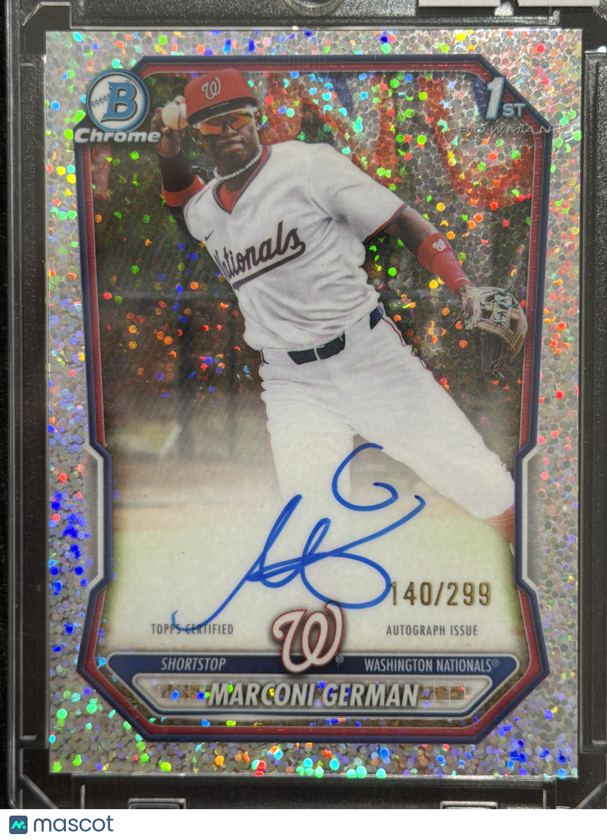 2026 Topps Bowman Marconi German #CPA-MG Speckle Refractor /299 1st Bowman