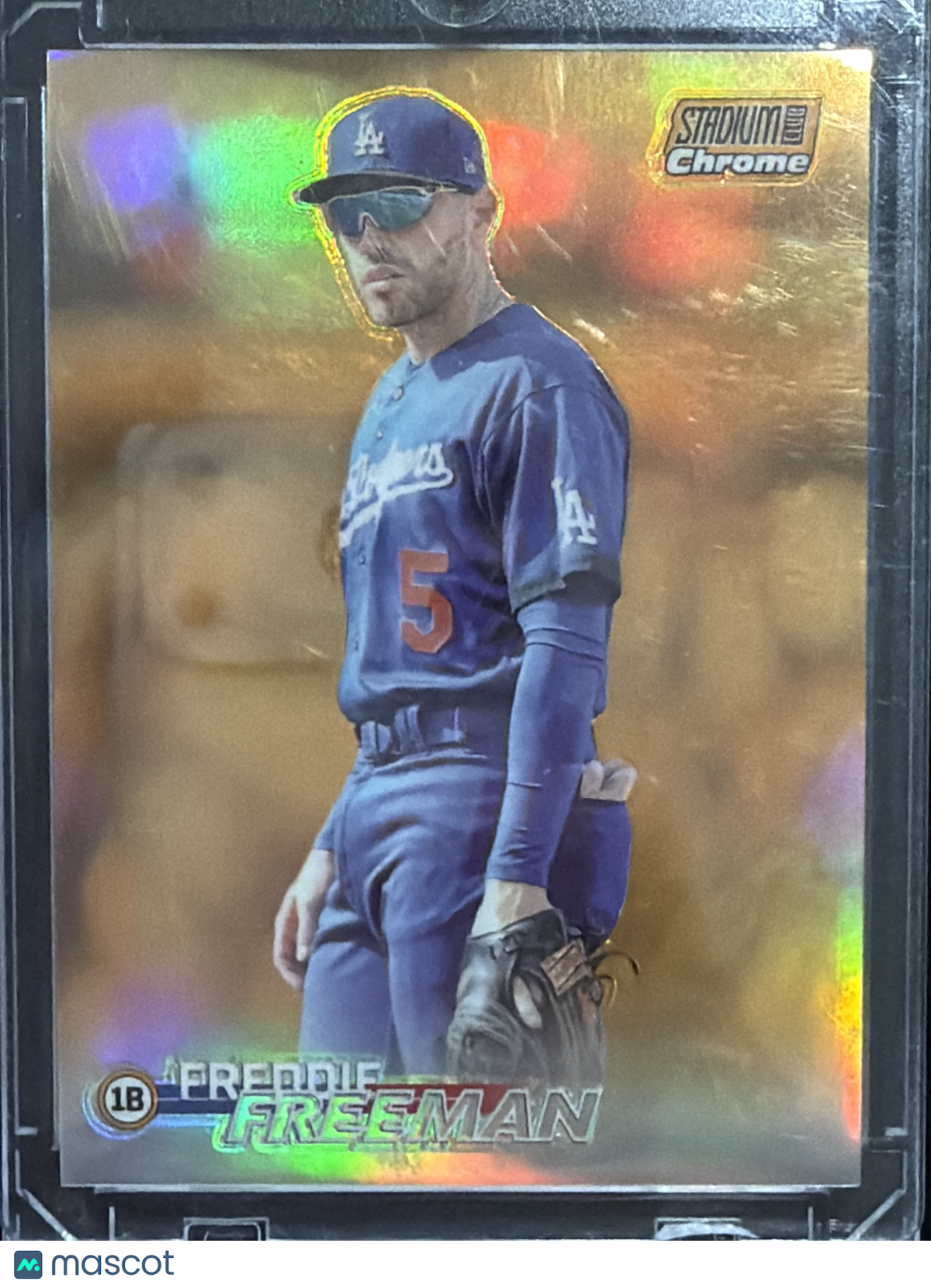2023 Topps Stadium Club Chrome Freddie Freeman #217 Gold Refractor /99
