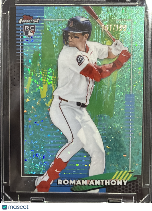 2026 Topps Finest Roman Anthony #52 Green Speckle Refractor /199 RC
