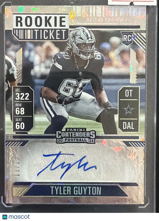 2025 Panini Contenders Football Tyler Guyton #169 Rookie Ticket RC
