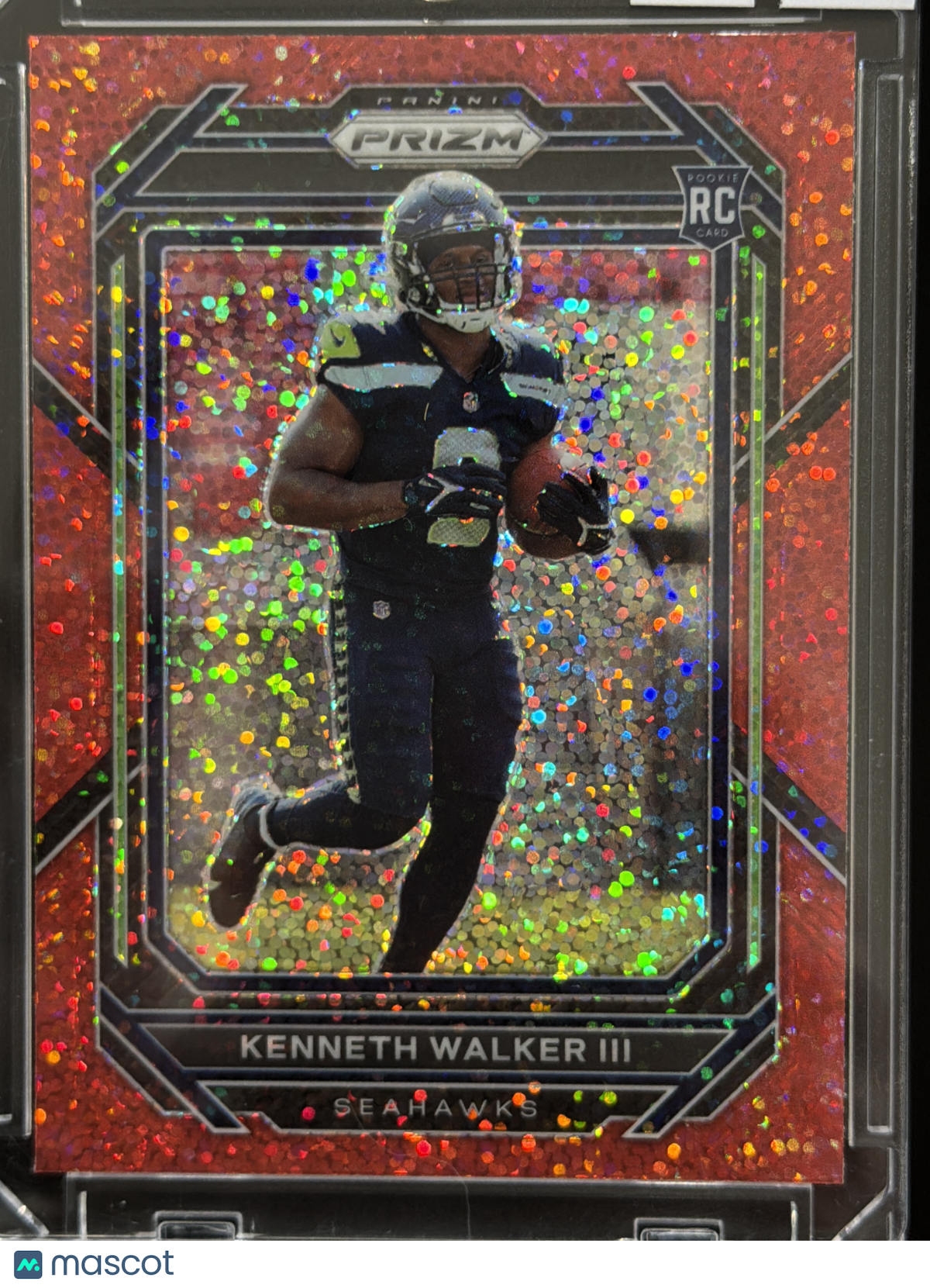 2023 Panini Prizm Kenneth Walker III #318 Red Sparkle RC