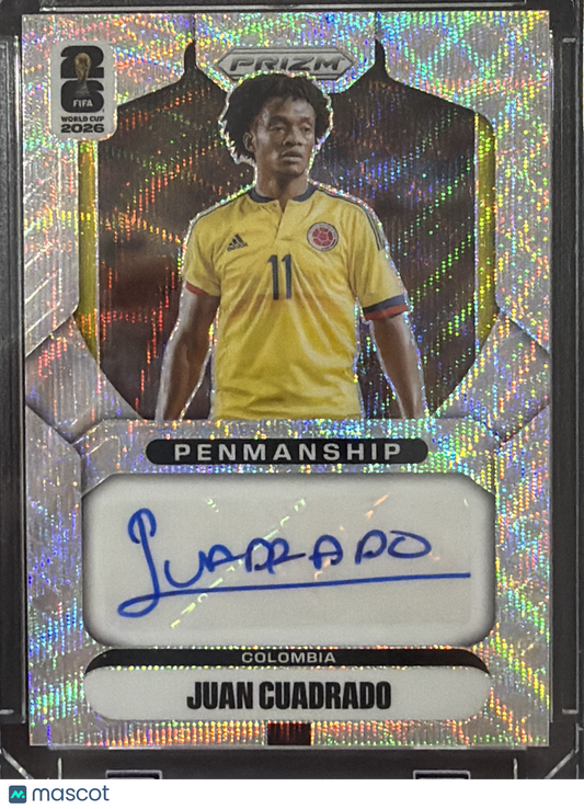 2026 Panini Prizm FIFA World Cup 2026 Soccer Juan Cuadrado #P-JC Silver