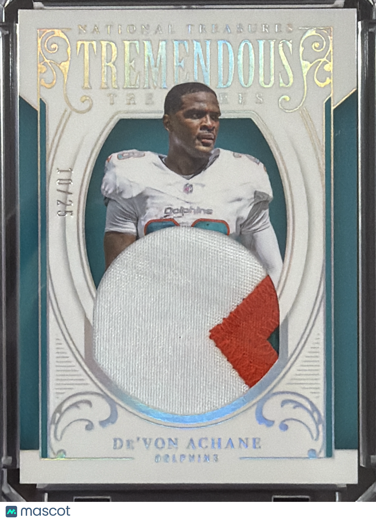 2026 Panini Treasures Tremendous Treasures De'Von Achane #TT-DAE Memorabilia