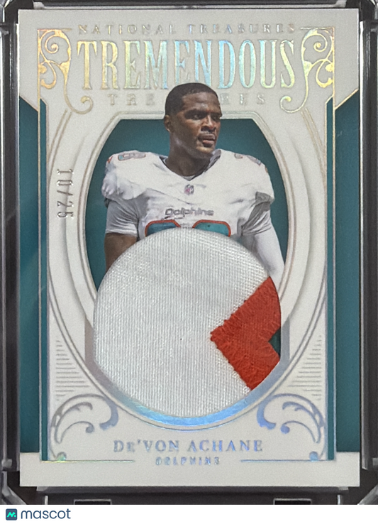 2026 Panini Treasures Tremendous Treasures De'Von Achane #TT-DAE Memorabilia
