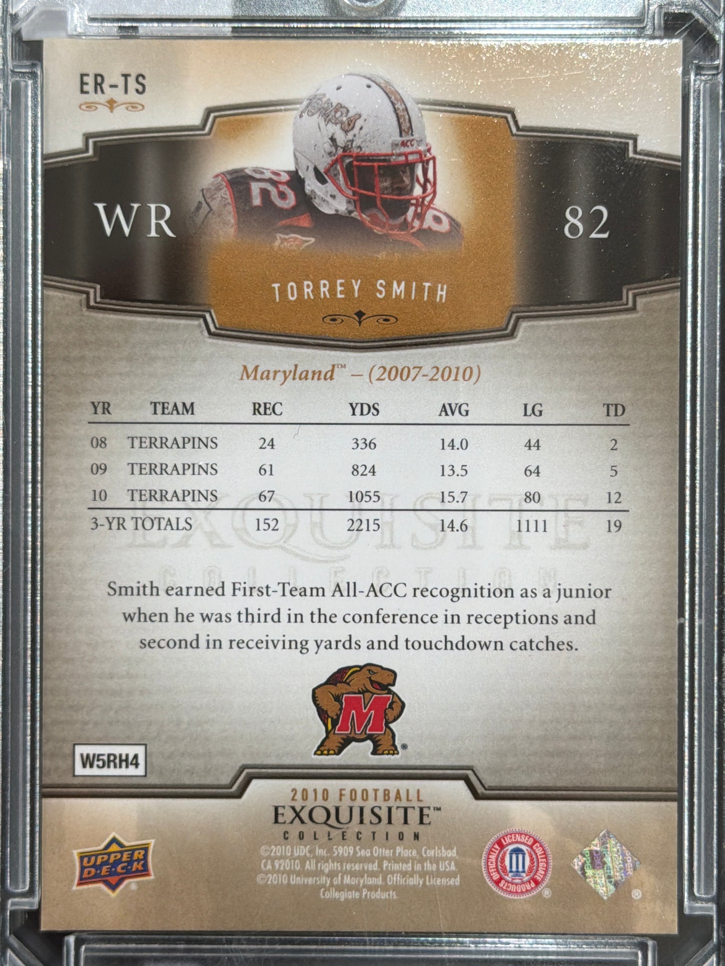 2010 Upper Deck Exquisite Collection Torrey Smith #ER-TS /25